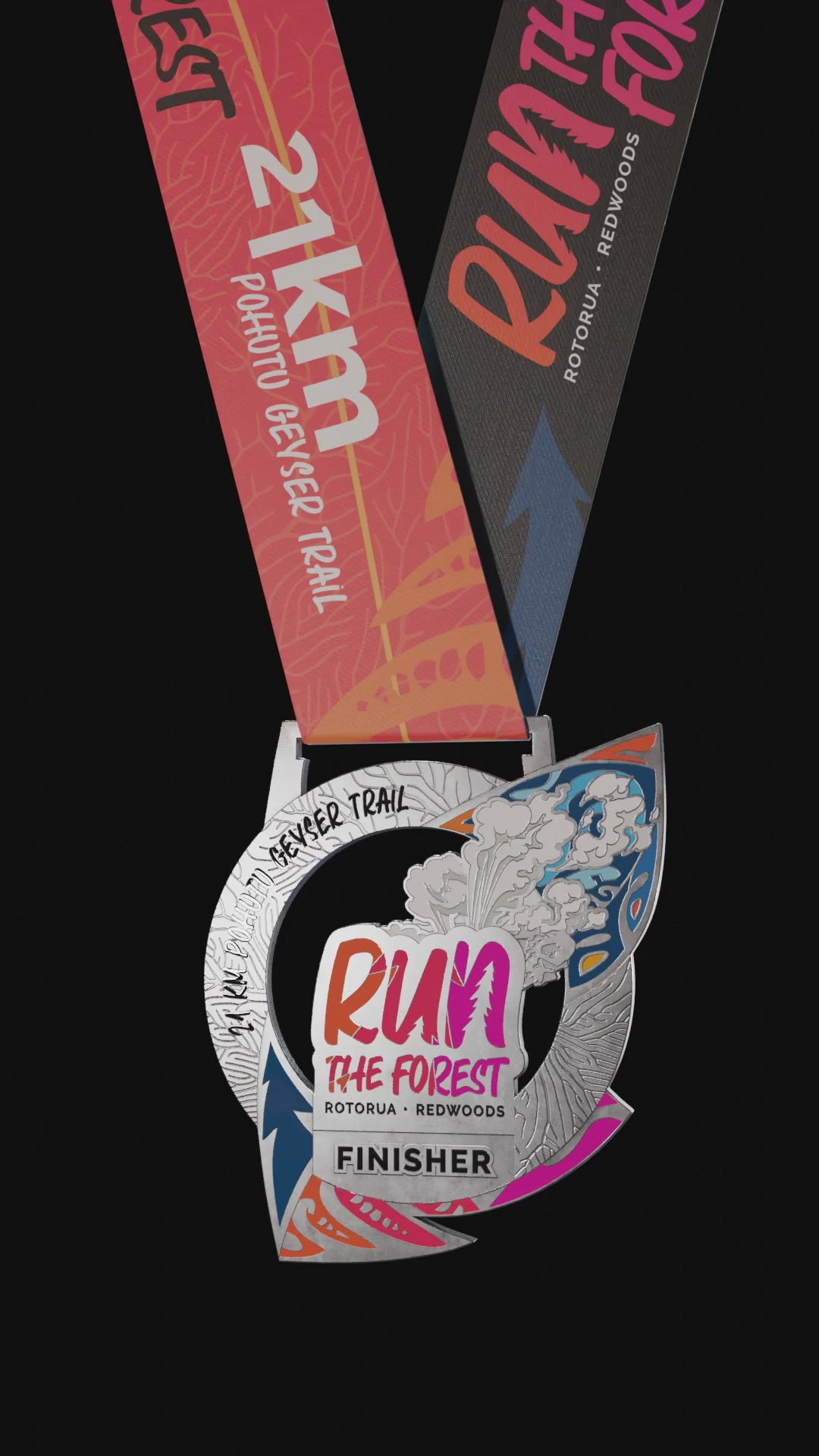 Pohutu Geyser Trail 21km Medal 2023